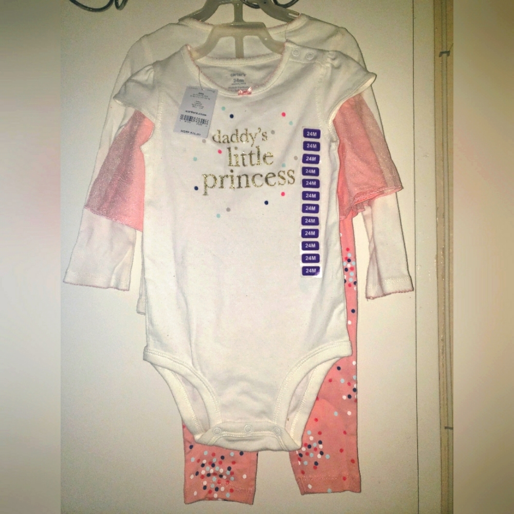 NWT CARTER Baby girl 3 piece set  24M  Daddy's little Princess